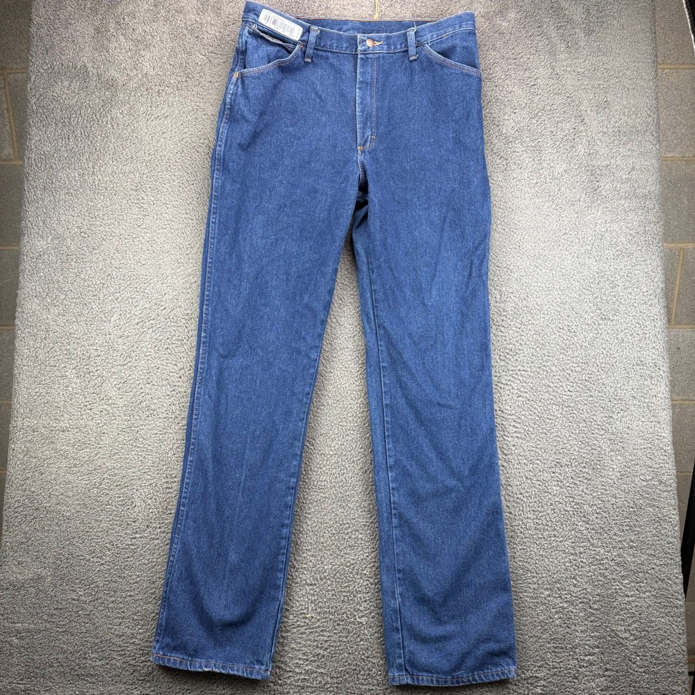 Red Kap Mens Blue Denim Straight Leg Workwear Jeans PD52NV Size 36x36